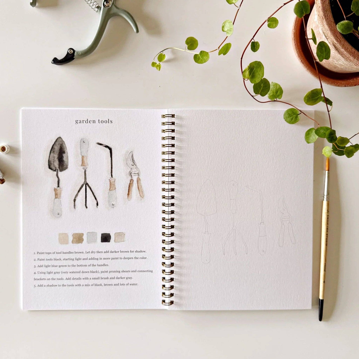 Garden watercolor workbook - Heartfelt Gift Box