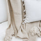 Knit Throw Blanket | Cream with Tassels