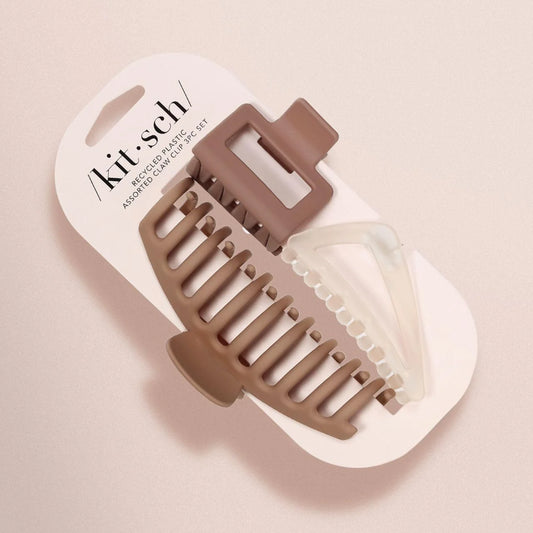 Kitsch Assorted Claw Clips Set | 3 clips