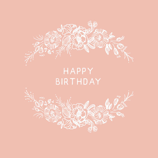 Happy Birthday Pink Cutesy Card