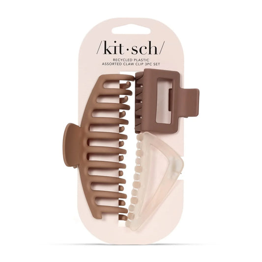 Kitsch Assorted Claw Clips Set | 3 clips