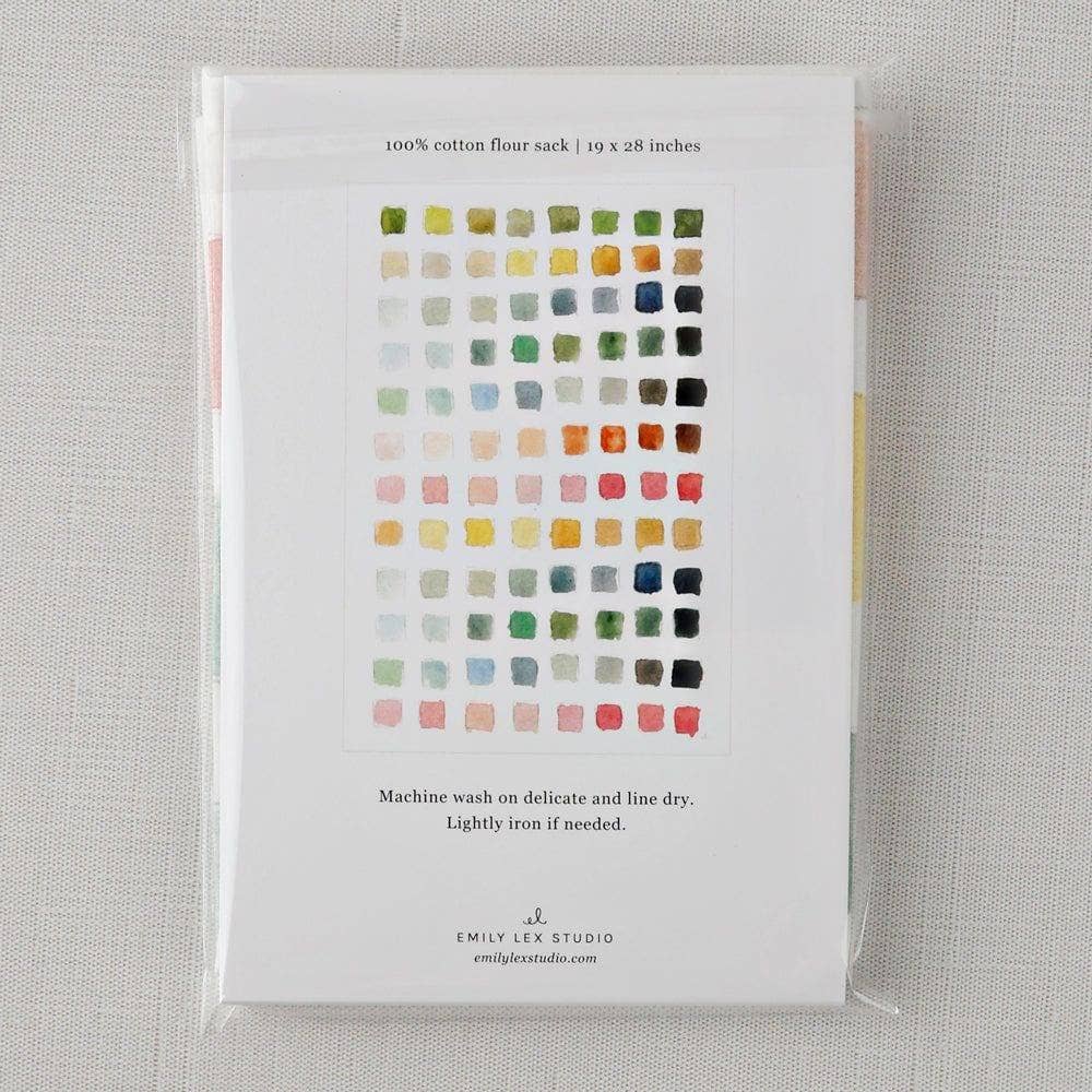 Paint swatch cotton flour sack tea towel - Heartfelt Gift Box