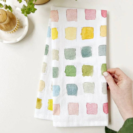 Paint swatch cotton flour sack tea towel - Heartfelt Gift Box