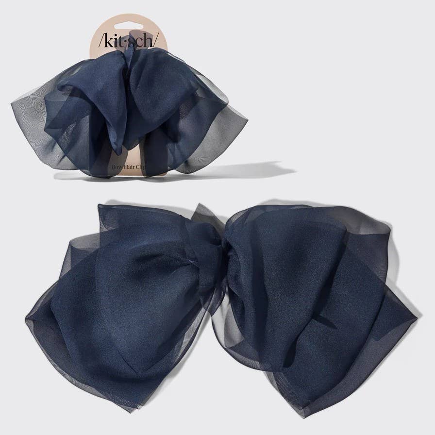 Chiffon Bow Hair Clip - Blue Orchid - Heartfelt Gift Box