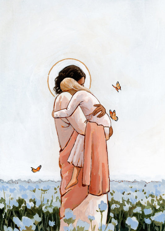 Among the Forget Me Nots Print, Young Girl | 5x7