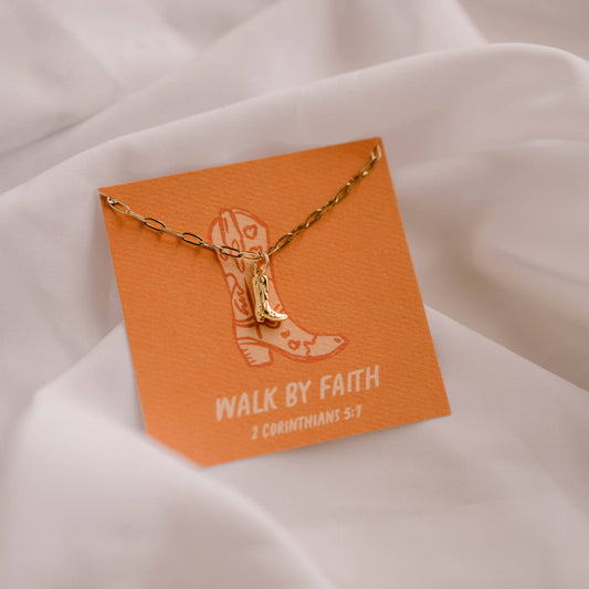 Walk By Faith Charm Necklace