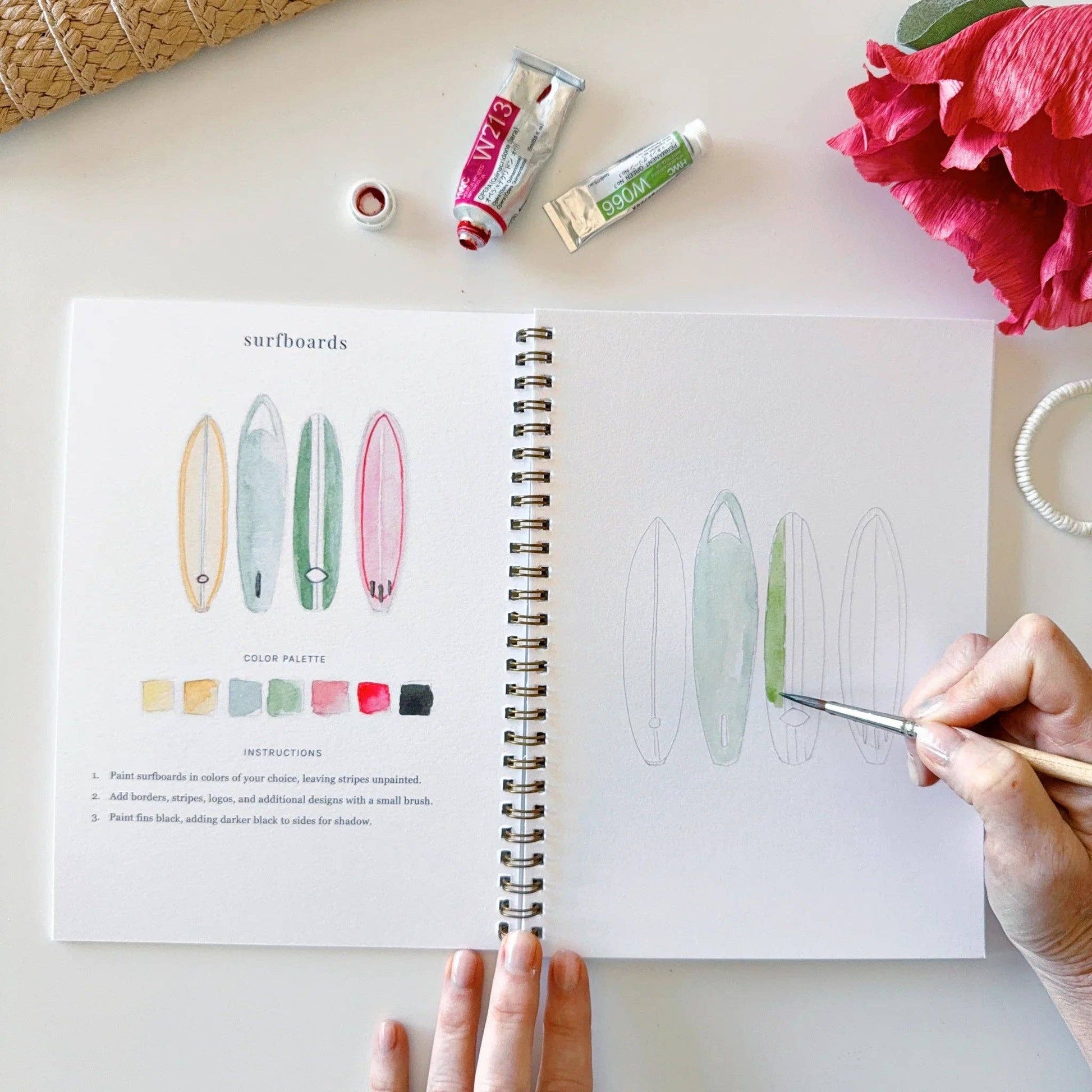 Tropical watercolor workbook - Heartfelt Gift Box