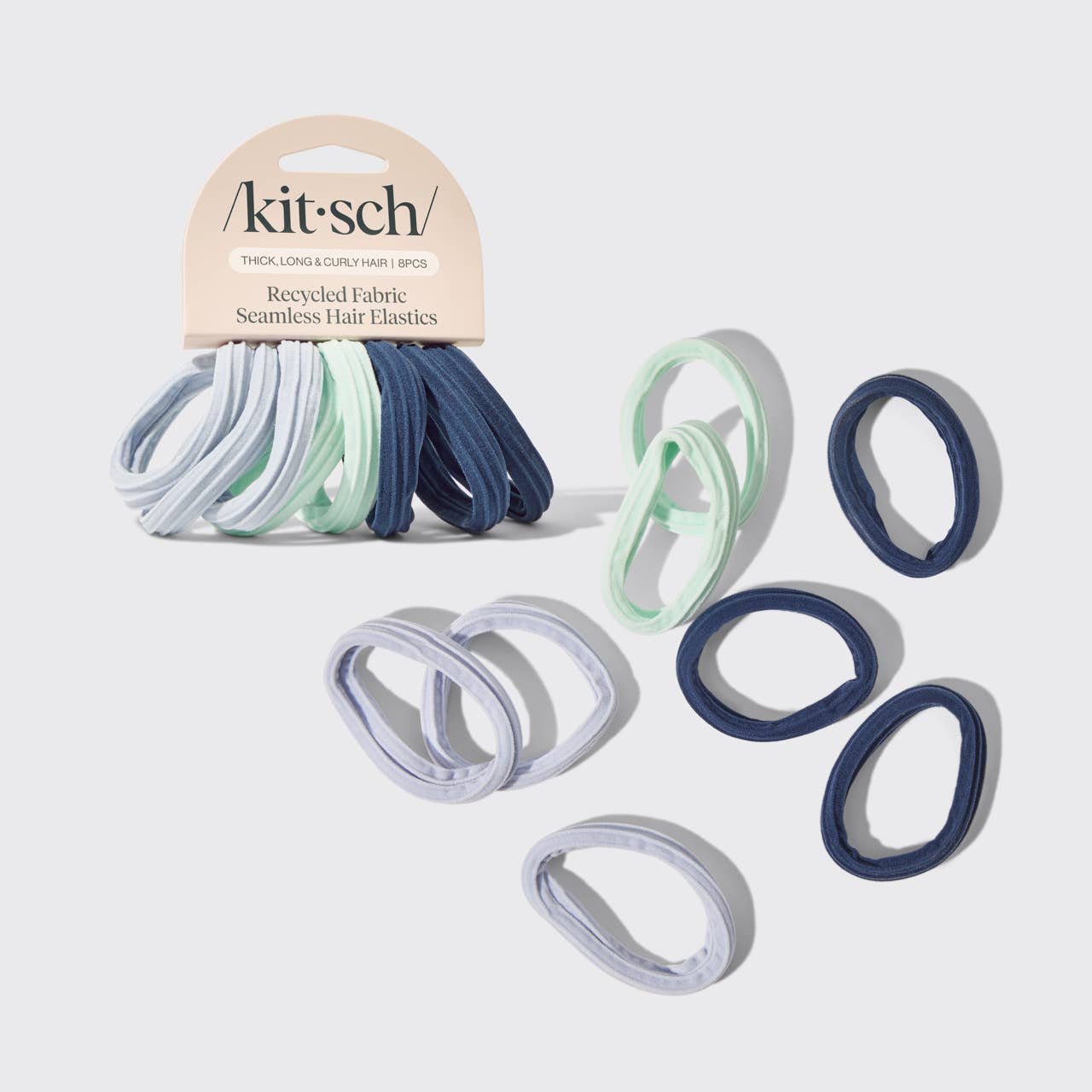 Recycled Seamless Hair Elastics 8pc Set- Garden Bouquet - Heartfelt Gift Box