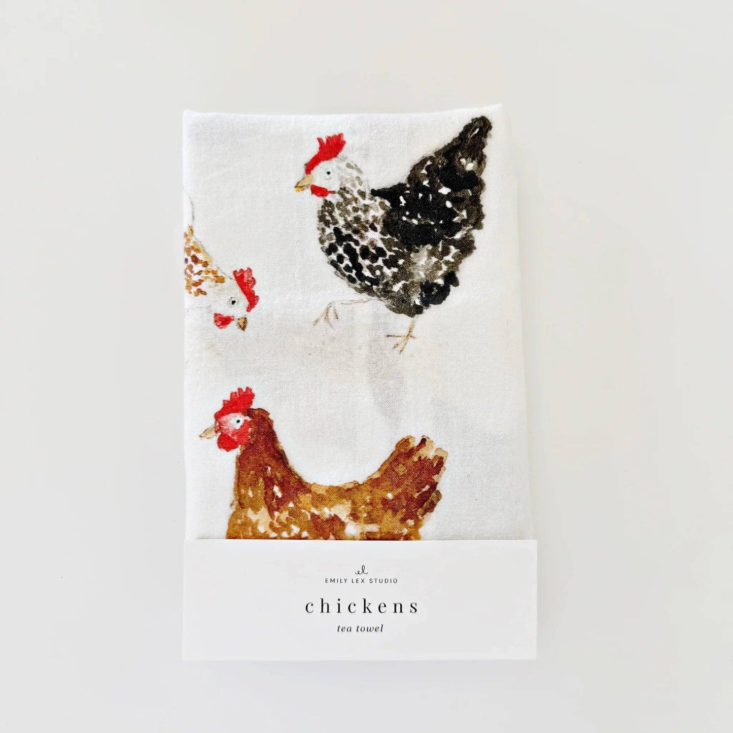 Chickens cotton flour sack tea towel - Heartfelt Gift Box
