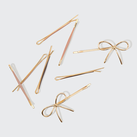 Cloud & Bow Bobby Pins Set | Rosewood - Heartfelt Gift Box
