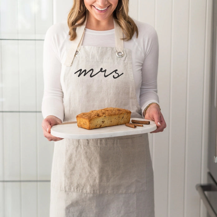 Mrs. Apron | Natural, Cotton Linen Blend