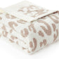 Beige Leopard Throw Blanket | Ultra Soft, Reversable, 50x60 in.