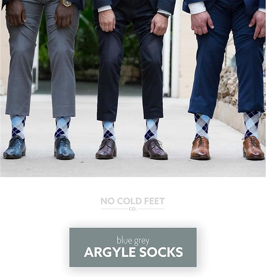 Men's Socks | Blue and Gray Argyle