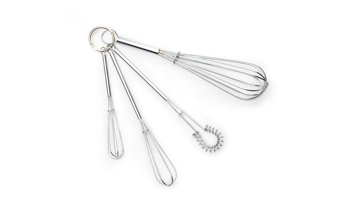 Mini Whisks, Chrome Plated, Set of 4