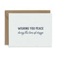 Wishing You Peace Greeting Card with Plantable Seeds included