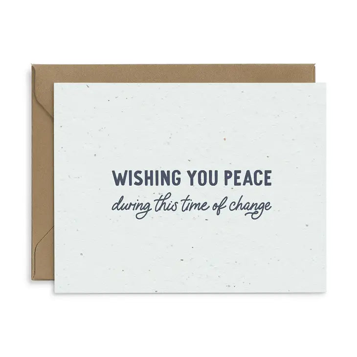 Wishing You Peace Greeting Card with Plantable Seeds included - Heartfelt Gift Box