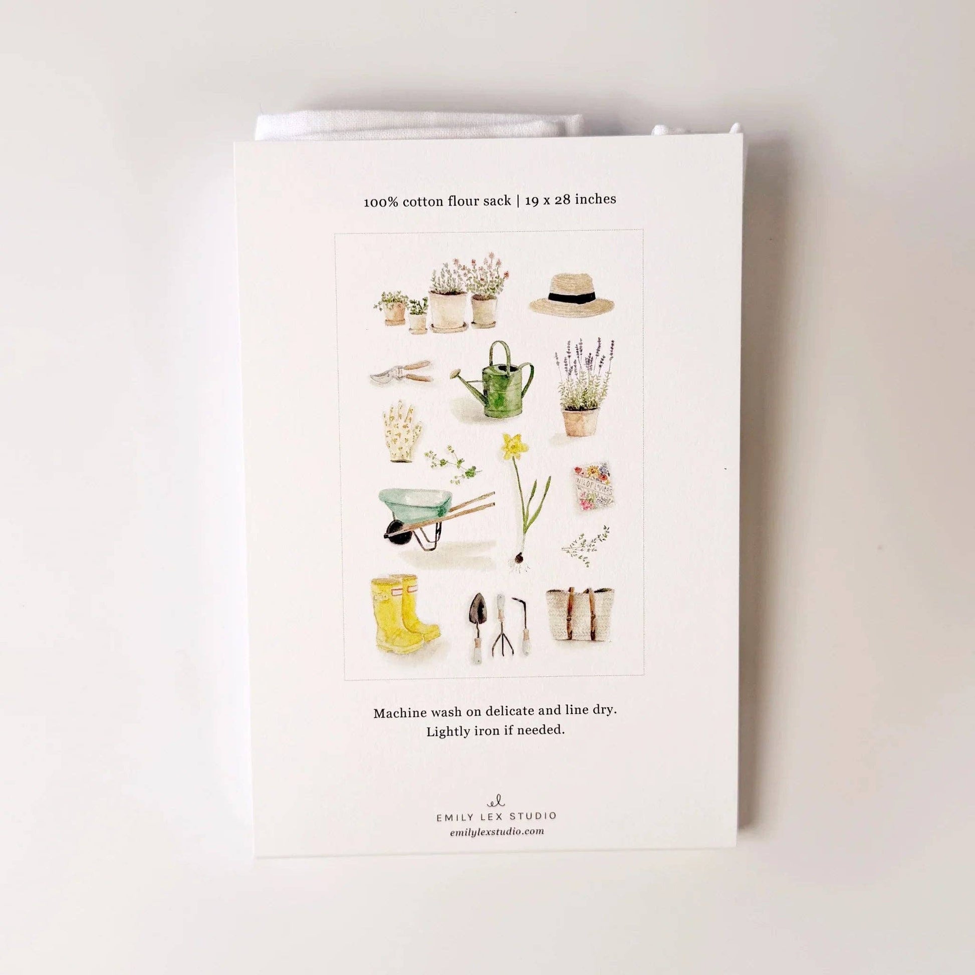 Garden cotton flour sack tea towel - Heartfelt Gift Box