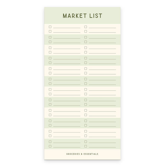 Striped Market List Notepad | Seaglass