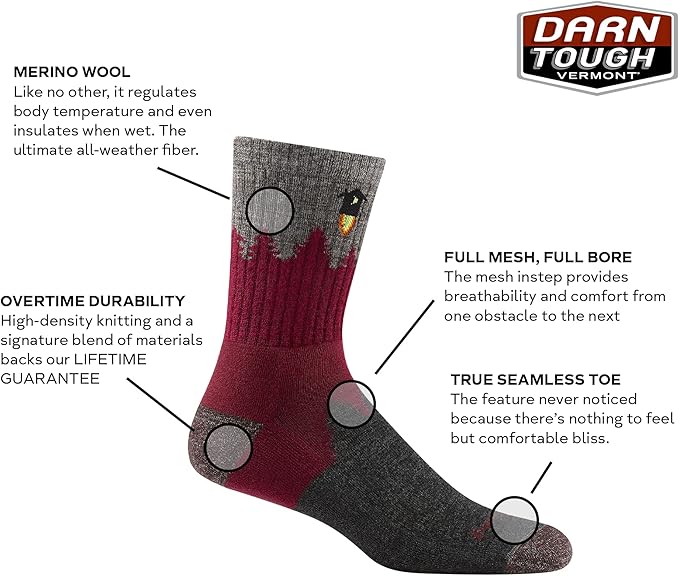 Micro Crew Midweight Socks, LG (US 10-12) | Darn Tough Vermont