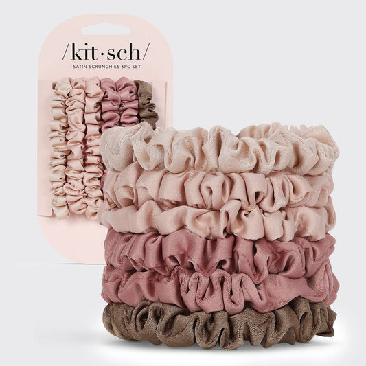 Ultra Petite Satin Scrunchies | Terracotta