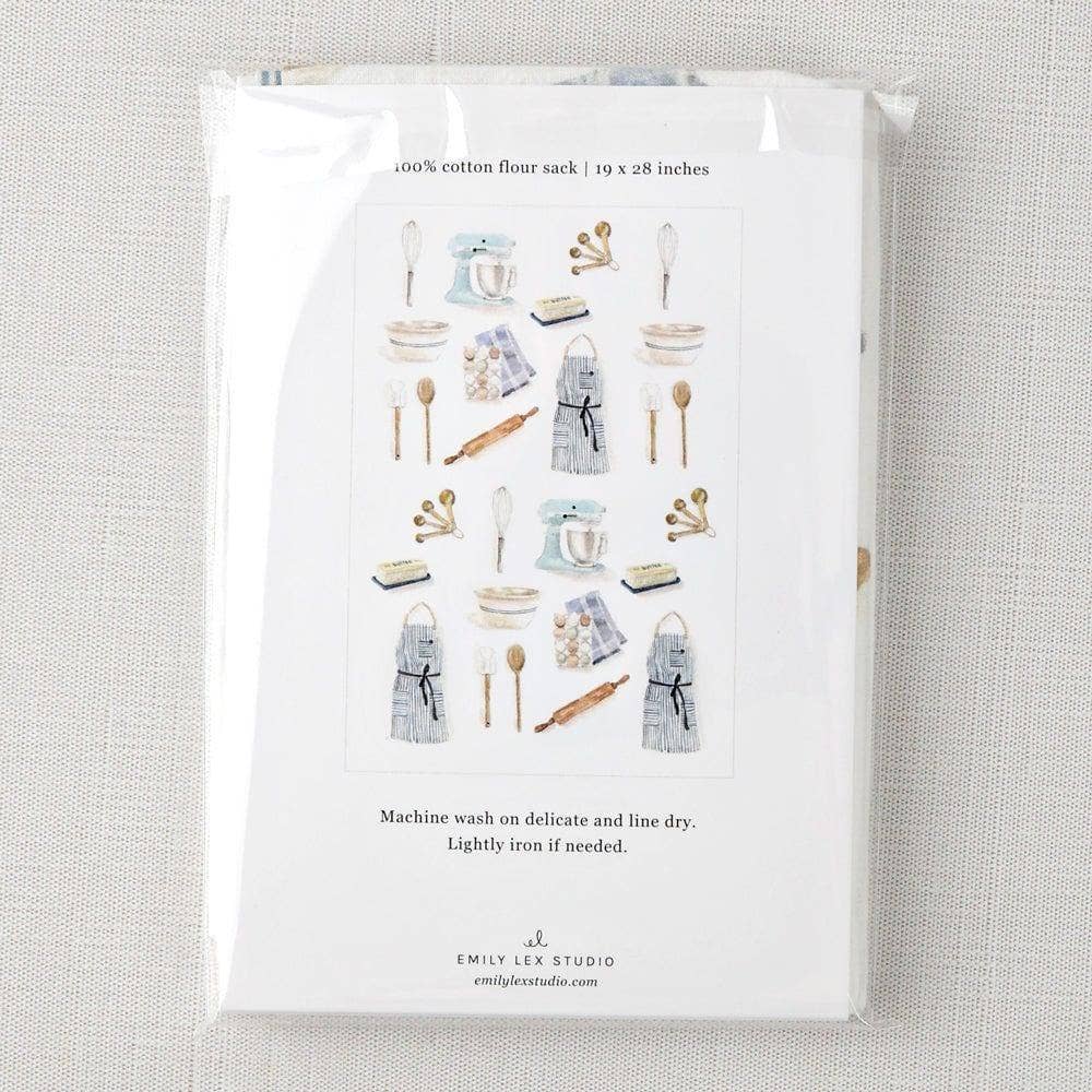 Baking cotton flour sack tea towel - Heartfelt Gift Box