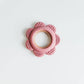 Silicone & Beechwood Baby Teether | Blush Flower