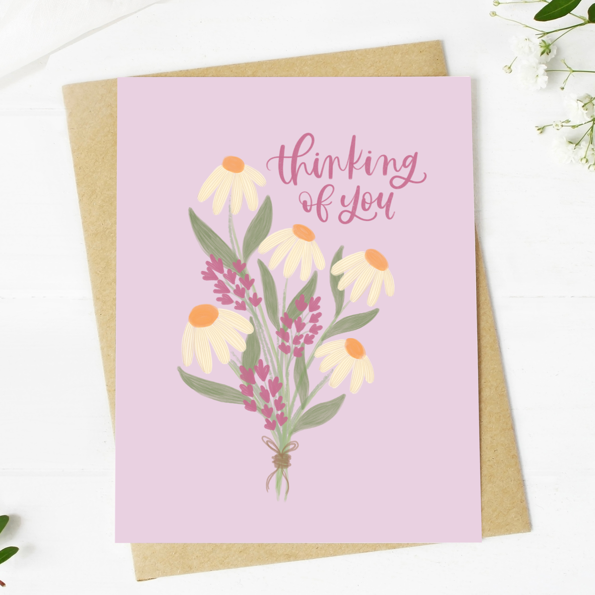Thinking of You Flowers Greeting Card