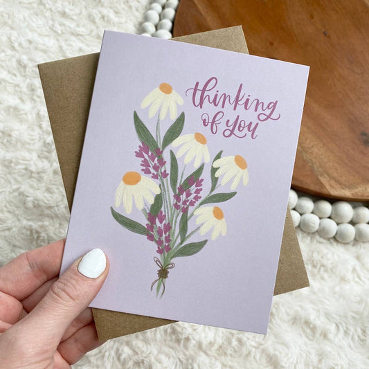 Thinking of You Flowers Greeting Card