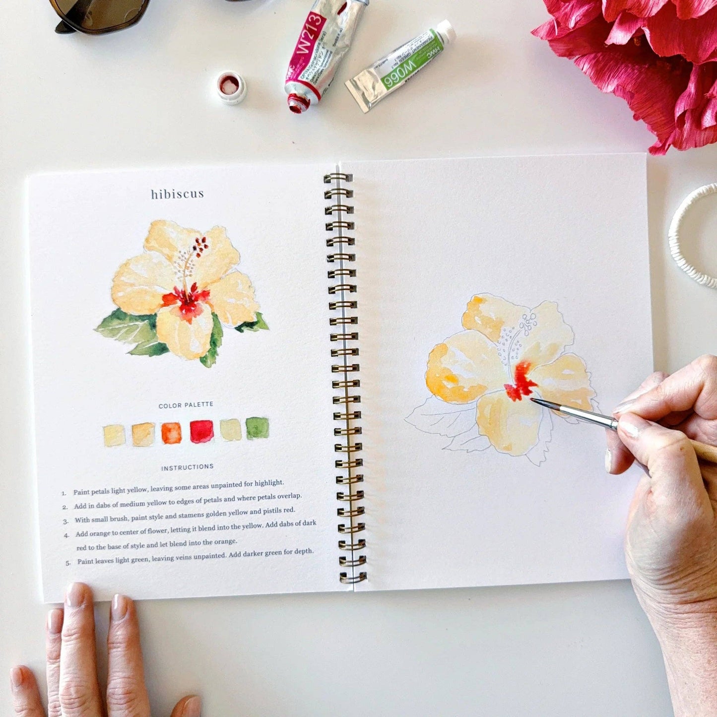 Tropical watercolor workbook - Heartfelt Gift Box