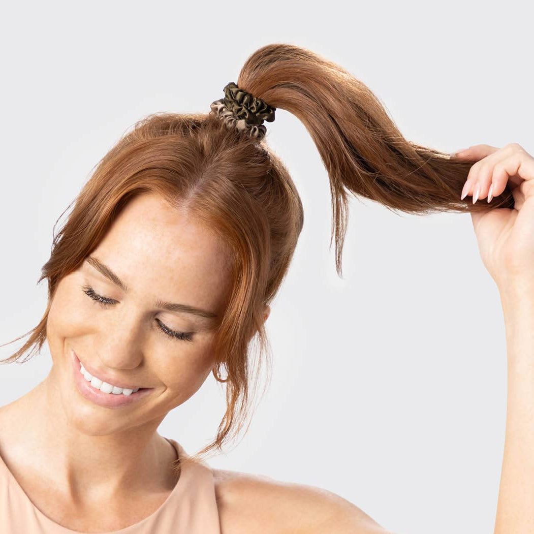 Ultra Petite Satin Scrunchies | Eucalyptus