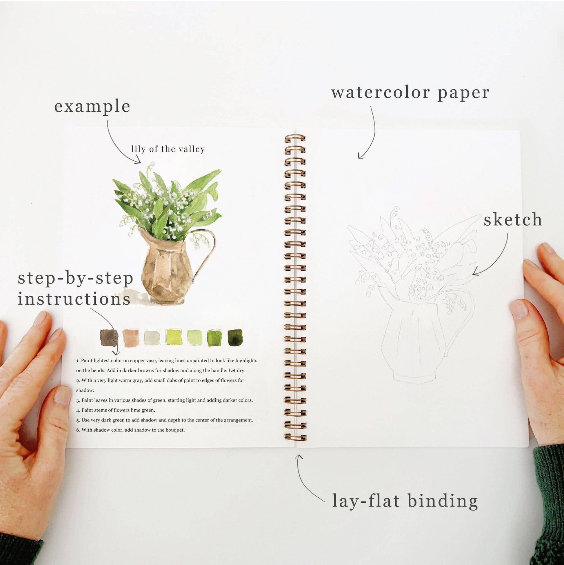 Bouquets watercolor workbook - Heartfelt Gift Box