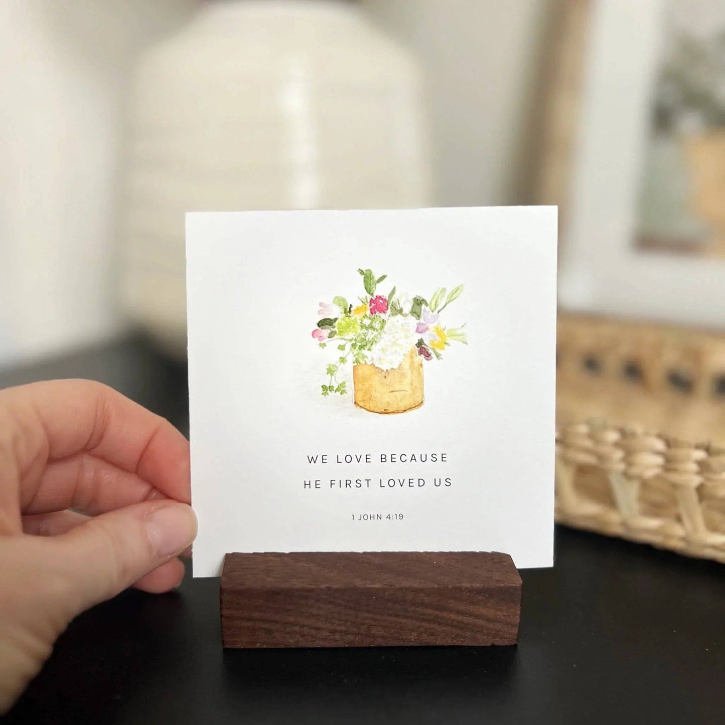 Wood card holder - Heartfelt Gift Box