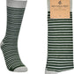 Men's Socks | Hunter Green with White Stripes