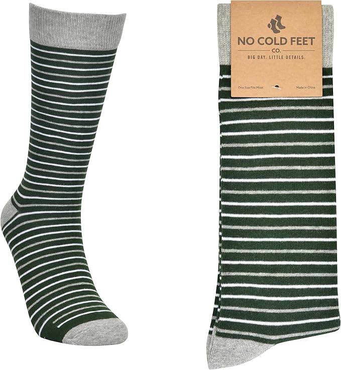 Men's Socks | Hunter Green with White Stripes