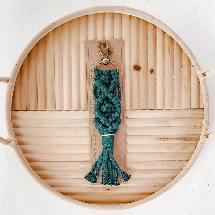 Macrame Keychains | Forest Green