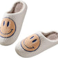 Smile Face Plush Slippers | 8.5-9.5