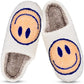 Smile Face Plush Slippers | 8.5-9.5