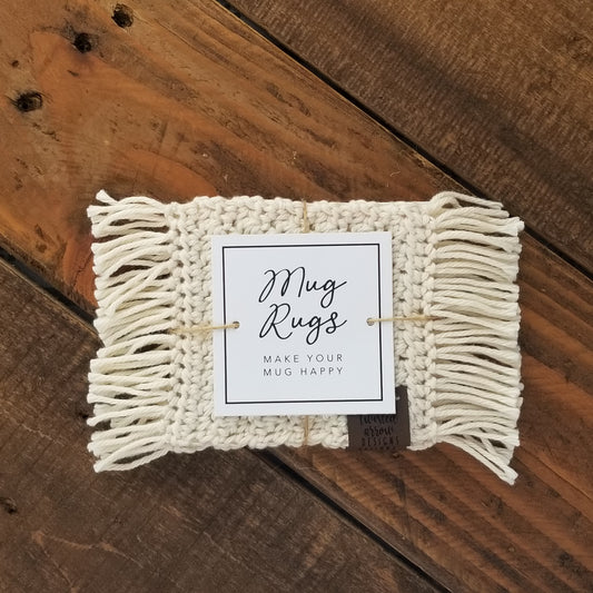 Cream Mug Rugs, Set of 2 - Heartfelt Gift Box