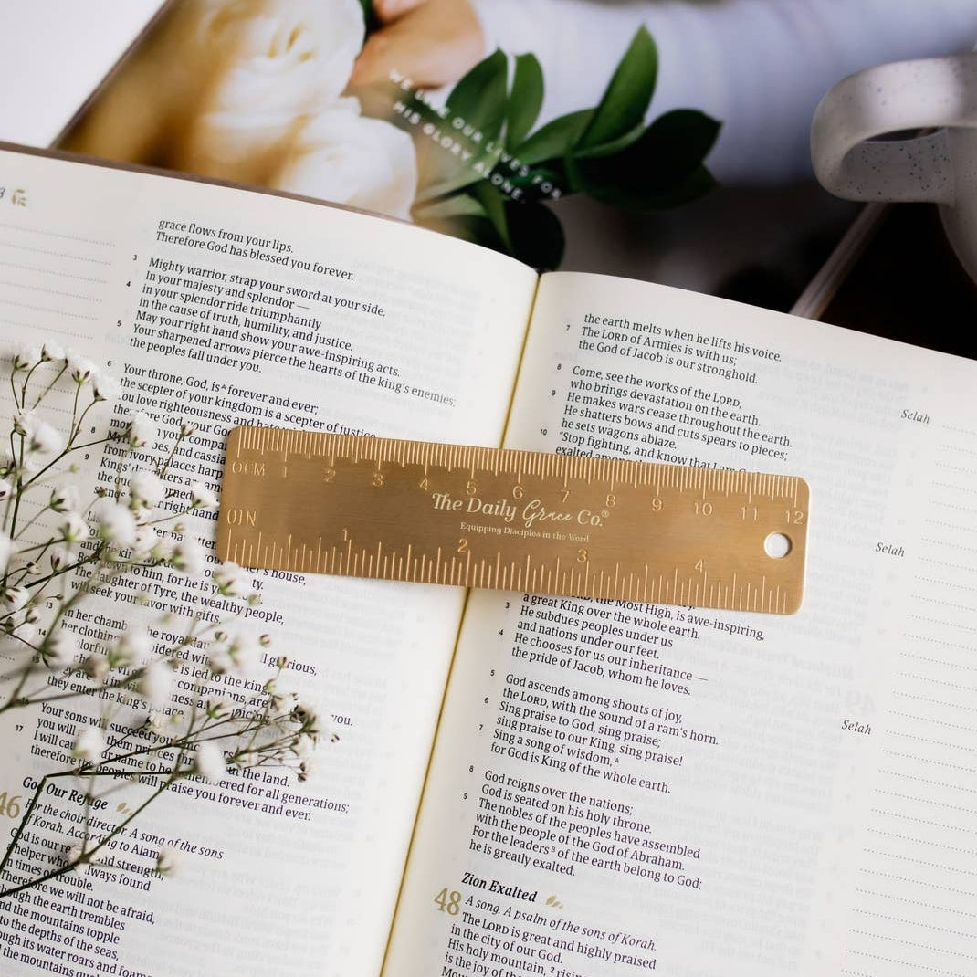 Tis' So Sweet Brass Ruler/Bookmark - Heartfelt Gift Box