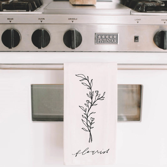 Flourish Wildflower Tea Towel - Heartfelt Gift Box