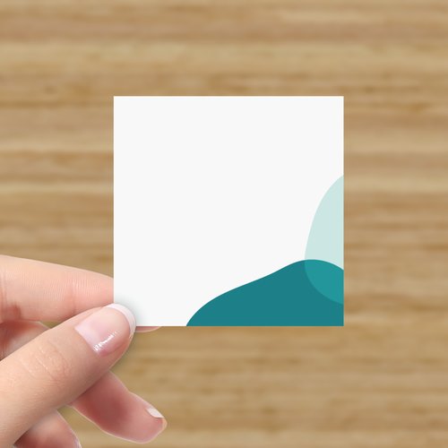 Teal Mini Card, Flat - Heartfelt Gift Box