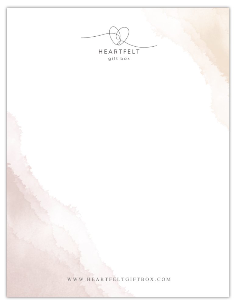 Watercolor Notepad - Heartfelt Gift Box