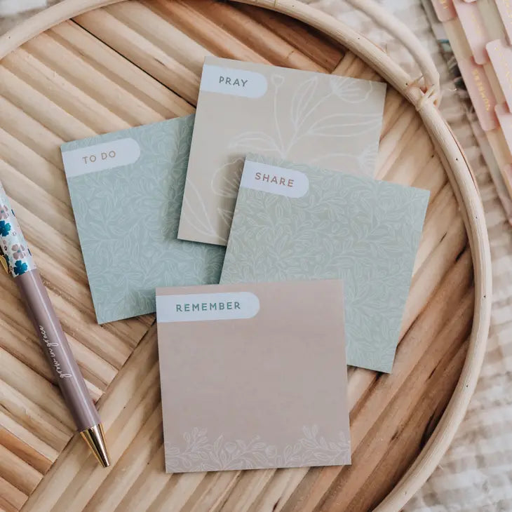 Sticky Notes, Set of 4 - Heartfelt Gift Box