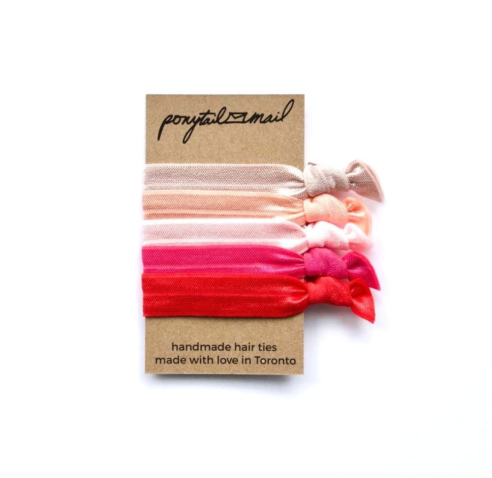 Hair Ties, Pretty in Pink - Heartfelt Gift Box