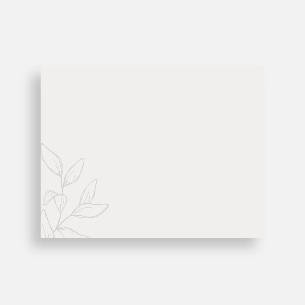 Neutral Leaves Postcard, Flat Blank - Heartfelt Gift Box